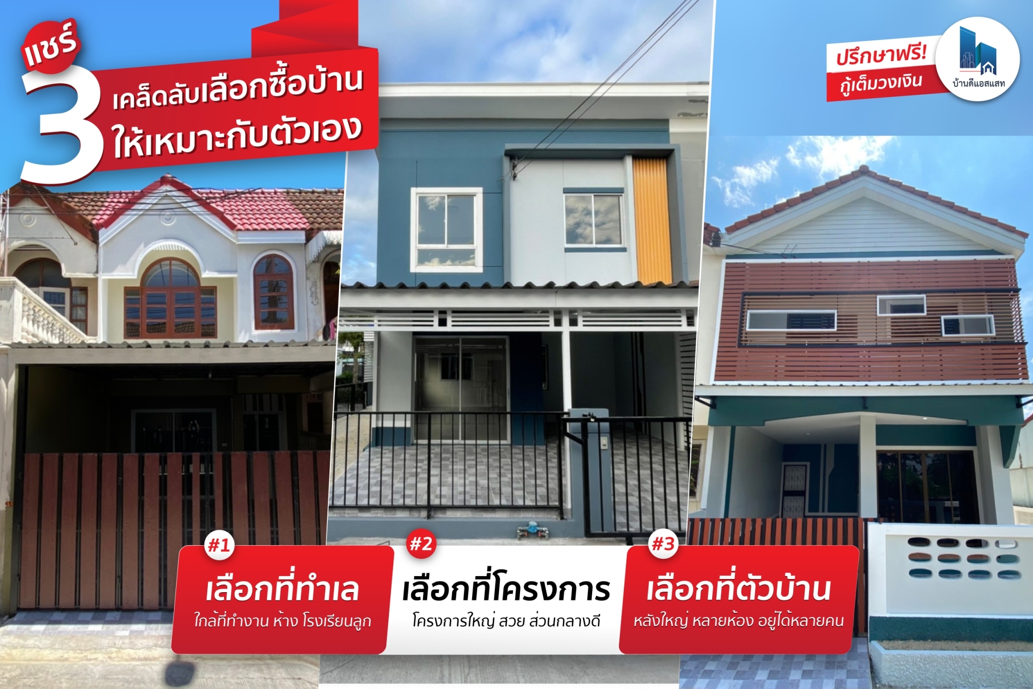 แชร์ 3 เคล็ดลับ เลือกซื้อบ้าน ให้เหมาะกับตัวเอง